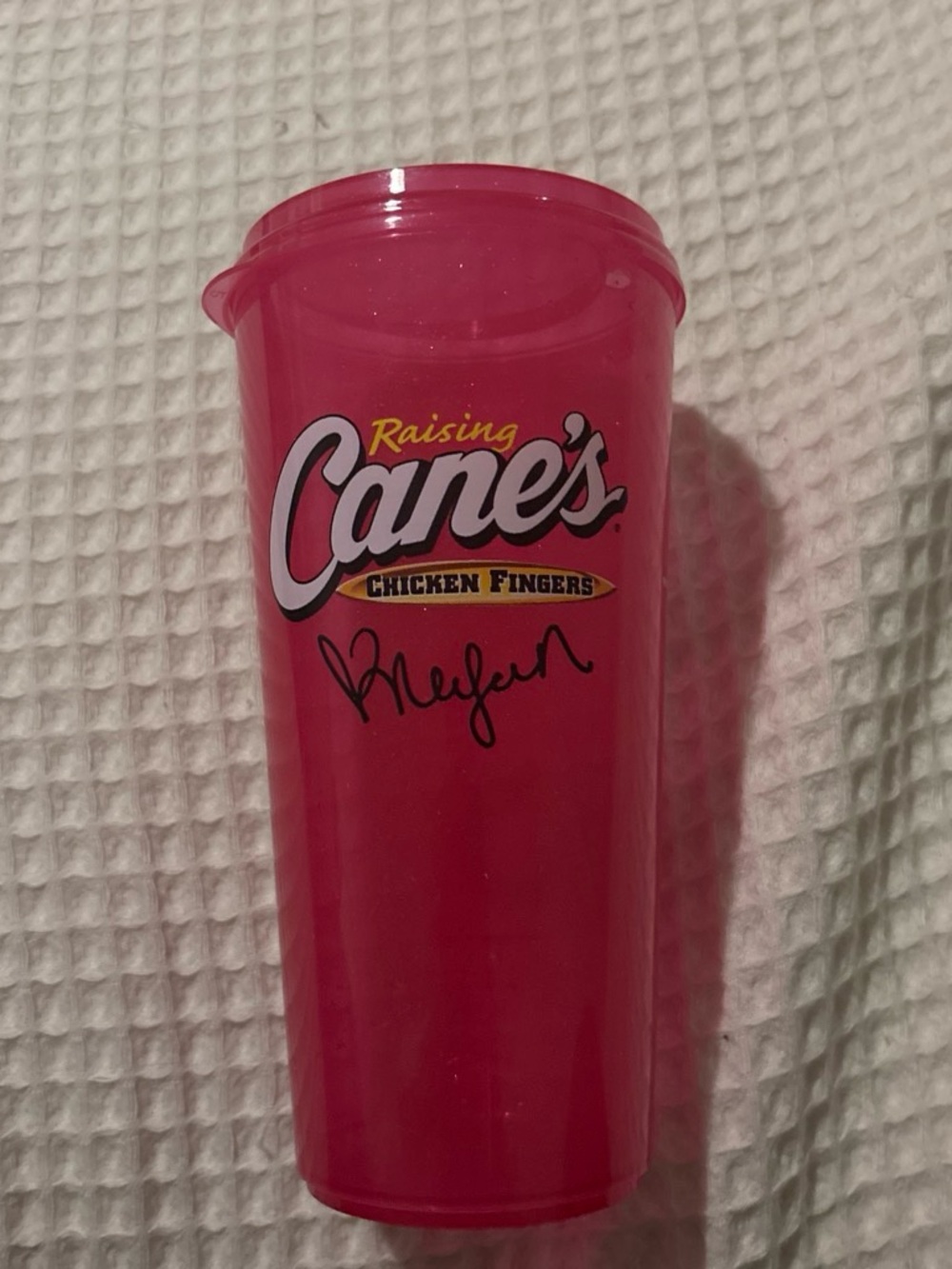 Pink Megan Moroney Branded Plastic Tumbler
